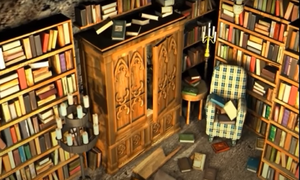 The Rat King's eyes in the cabinet.