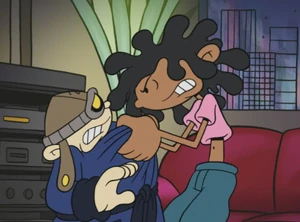 Cree threatening Hoagie Gilligan/Numbuh 2 in Operation: S.I.T.T.E.R.