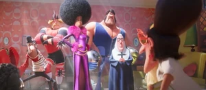 Stronghold and his team being confronted by Marlena Gru.