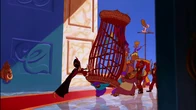 Jafar escorting the parade out the palace.