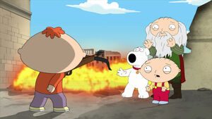 The last fight between Stewie and Bertram