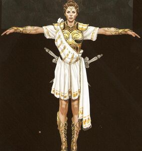 Athena concept art from God Of War II.