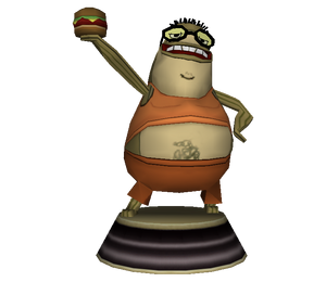 The Bubble Bass trophy from the game Lights, Camera, Pants!'.