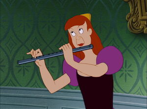 Anastasia playing the flute.