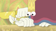 The Double King losing his sanity before cutting off his finger and dying of blood loss