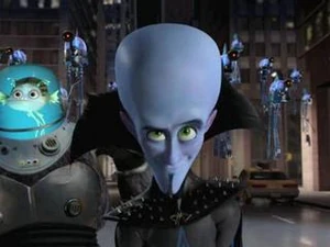 Megamind's sinister grin.