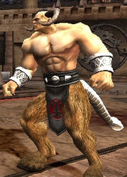 Motaro transformed into a Minotaur.