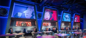 Scarlet Overkill with her husband Herb in the Villain-Con Cafeteria.