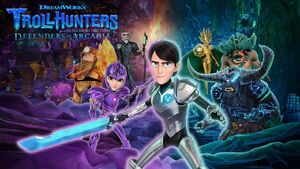 Morgana in a poster for Trollhunters: Defenders of Arcadia.
