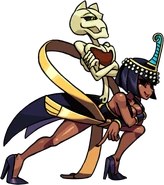 Sekhmet arising from the body of Eliza.