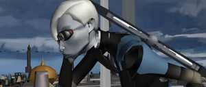 Asajj Ventress in an unfinished clip of The Clone Wars.