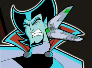 Vlad hit in the head by the Boooo-merang.