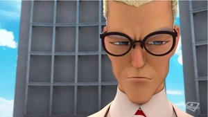 Gabriel suspicious after Cat Noir and Ladybug leave.