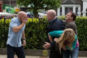 Phil lashes out at Max in the square (2015).