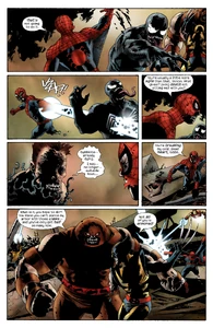 MarvelZombiesRCO007.jpg (1.03 MB) Venom being killed by Spider-Man.