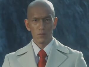 Umibozu, a mysterious bald man who appears wherever there is Madou activity.