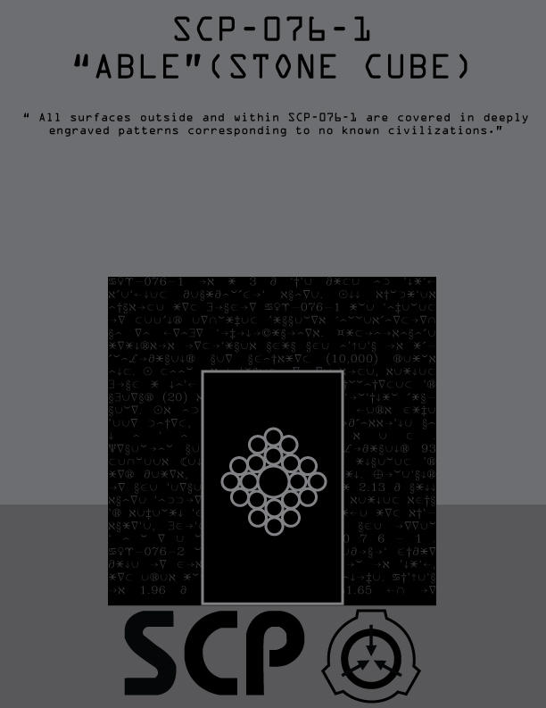 The SCP Foundation, Secure. Contain. Protect., Fandom, SCP art, SCP  objects, SCP objects, SCP-076, SCP-073