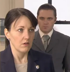 Trevor surprises Little Mo when she goes to take a break during the course of her trial.
