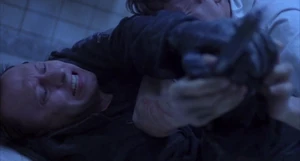 Zep's final moments as he fights with Adam.