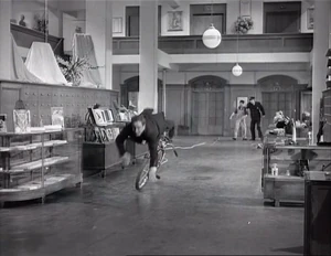 Grover falling off the bike