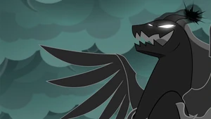 The Pony of Shadows' evil grin as he about to kill Starswirl.