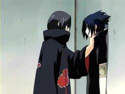 Itachi choking Sasuke