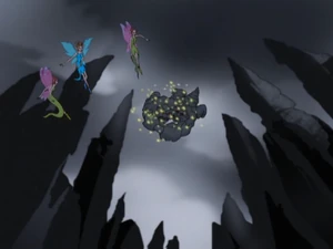 Mogorb and Thog being transformed into insects by Nymphs