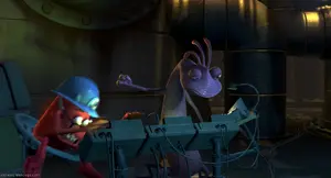 Randall turns on the machine.