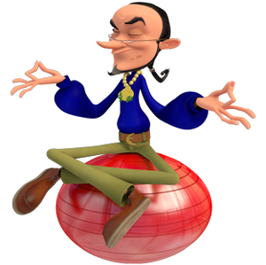 Mr. Greene meditating.