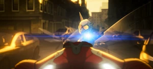 Wasp kills a zombified Iron Man.