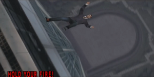 Goldman committing suicide from the roof of his headquarters