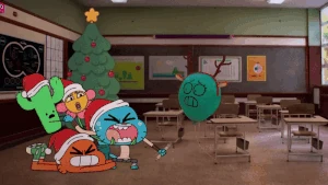 GumballAlanPencil.gif (1.86 MB) Gumball tries to kill Alan.
