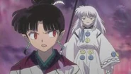Hakudōshi enjoyed taunting Kagura, knowing she couldn't do anything about it.