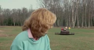 The Lawnmower charging at Kelly
