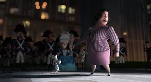 Take him away! - Grunion having the authorities unlawfully take Peabody away, not even caring that he is the only one that could fix the space-time continuum.