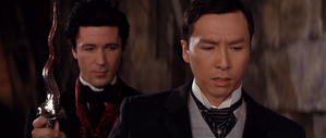 Wu Chow and Rathbone interrogating Chon Wang and Roy O'Bannon