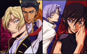 Code Geass Illustration Rebels - Schneizel, Jeremiah, Lloyd and Lelouch