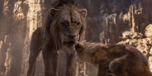 Scar banishing Simba by coldly ordering him to run away and never return to Pride Rock