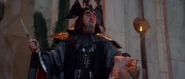 The Grand Vizier preparing to sacrifice the Princess.