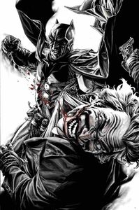 Joker fighting Batman.