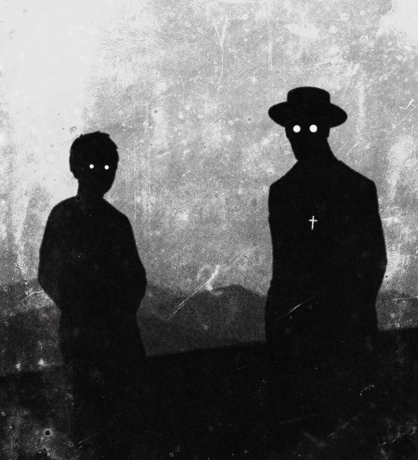 shadow people hat man