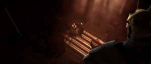 Opress quickly returned, however, and surrounded Ventress and Kenobi.