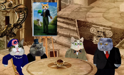 The council and the mysterious painting