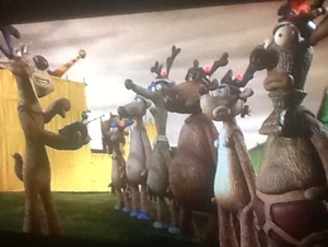 Blitzen turns the reindeer into robots.