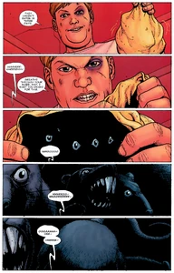 A young Wilson Fisk kills his abusive father with rats.