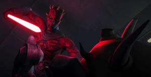 Savage beaten down by Maul.