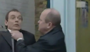 Phil Mitchell tormenting his stepson and arch-rival Ian Beale.