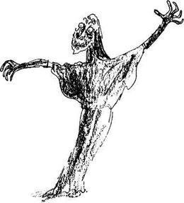 the book version, facing us.