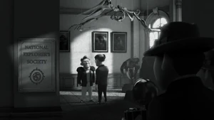 Charles Muntz with his copilot