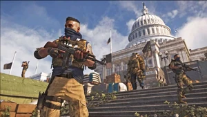 True Sons soldiers at their headquarters; The Capitol Building.